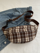 Plaid Adjustable Strap Crossbody Bag OutfitFlow